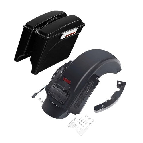 5" Stretched Hard Saddle Bag Rear Fender Fit For Harley Touring Road Glide 09-13