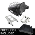 King Trunk Pad Two-Up Rack Docking Fit For Harley Road Glide Street Glide 14-26