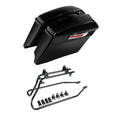 4" Extended Hard Saddlebags &Conversion Bracket Fit For Harley Softail 1984-2017