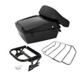 10.7'' Chopped Trunk Backrest Mount Chrome Rack Fit For Harley Touring 1997-2008