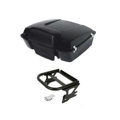 Chopped Trunk Pad 2 Up Mount Rack Fit For Harley Electra Street Glide 1997-2008