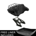 Chopped Trunk Backrest w/ Mount Rack Fit For Harley Touring Street Glide 14-up
