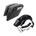 5" Extended Hard Saddlebags w/ LED Rear Fender Fit for Harley Touring Cvo 09-13