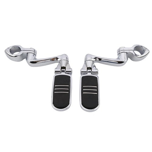 1 1/4" Highway Engine Guard Foot Pegs Mount Fit For Harley Suzuki Kawasaki Honda