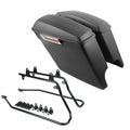 Matte Black Hard Saddlebags &Conversion Bracket Fit For Harley Softail 1986-2017