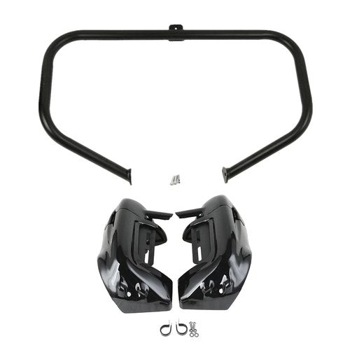 Lower Vented Fairing + Engine Crash Bar Fit For Harley Street Glide 1997-2008