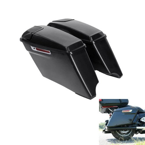 Unpainted 4" Stretched Hard Saddlebag Fit For Harley Cvo Road Street Glide 14-23