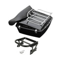 Chopped Trunk Pad 2Up Mount Rack & Luggage Rack Fit For Harley Touring 1997-2008
