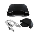 Chopped Trunk Pad Chrome Mount Rack Fit For Harley Touring Road King Glide 09-13
