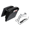 Stretched Saddlebags 5x7"Speaker Lids w/ Bracket Fit For Harley Softail 84-17