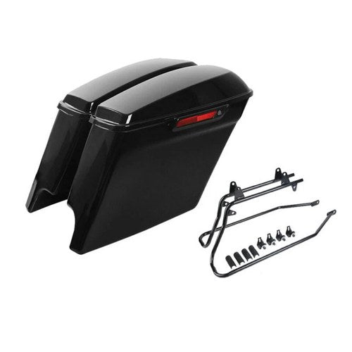 5'' Saddlebags W/Conversion Bracket Fit For Harley Heritage Softail 1984-2017