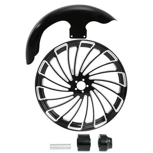 21" Front Wheel Rim Single Disc Hub + Fender Fit For Harley Touring 1997-2013