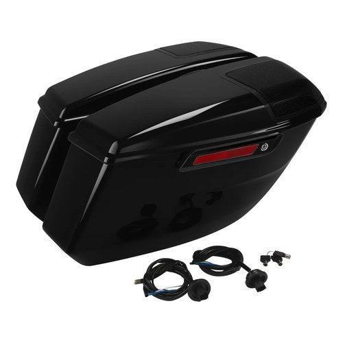 Saddle Bags w/ Lid Speaker Grills Fit For Harley Cvo Street Road Glide 2023-2026