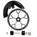 23'' Front Wheel Rim Dual Disc Hub &Front Fender Fit For Harley Touring 1997-13