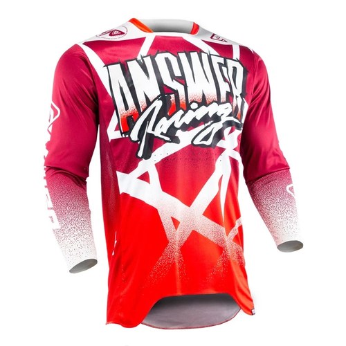 Answer 50th Anniversary LE For Elite Powersports Jersey - Dark Red/White Large