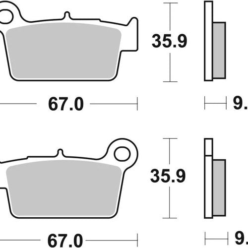 Brembo OE Powersports SX Brake Pads for Aprilia Mxv 450cc Rear