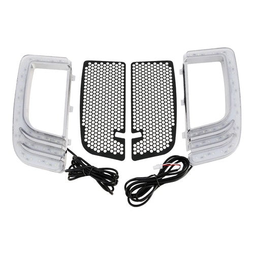 LED Light Run Turn Signal Lower Fairing Grill Fit For Harley Touring 2014-2024
