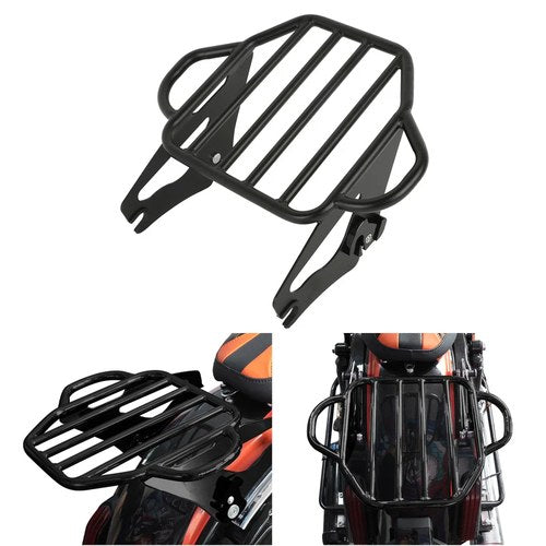 Detachable Two-Up Luggage Rack Fit For Harley Road King Street Glide 09-25 Black