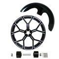 23''X3.5'' Front Wheel Rim Dual Disc Hub + Fender Fit For Harley Road King 97-13