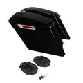 5" Stretched Hard Saddlebags 5 x 7" Speaker Fit For Harley Road King Glide 14-24