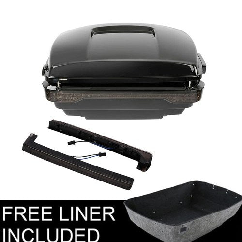 King Trunk w/ Brake Tail Lamp Light Fit For Harley Road King Street Glide 14-26