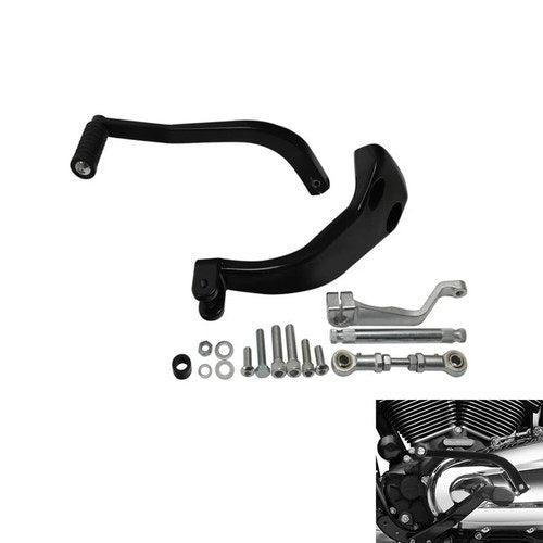 Black Mid Controls Shift Side Kit Fit For Harley Fat Bob Flsb Fxfb Fxfbs 2018-up