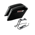 4" Stretched Saddlebags w/ Black Conversion Bracket Fit For Harley Softail 84-17