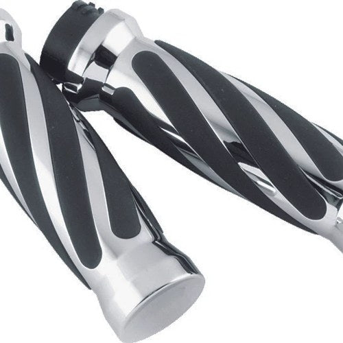 Bikers Choice Dual Throttle Grips with Chrome Finish for Harley-Davidson