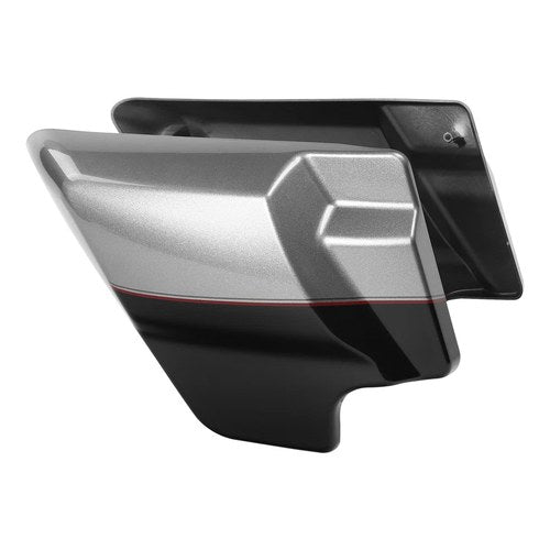 Side Cover Panel Fit For Harley Road Glide 2009-2023 Billet Silver / Vivid Black