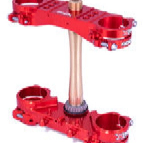 XTrig Rocs Tech Triple Clamp 22mm Offset for Honda Crf 250R & 450R, Red