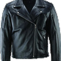 Kuryakyn River Road Ironclad For Classic Leather Motorcycle Jacket - Large