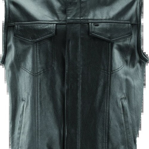 Kuryakyn Leather Vandal Club Vest for Powersports – Black, Medium