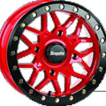 DragonFire Racing Typhon Wheel For 14x7 4x156 5+2 Red With Beadlock Ring
