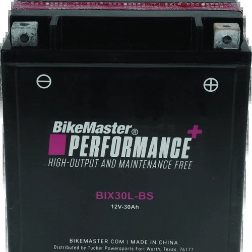 BikeMaster Maintenance Free Battery BIX30L-BS – Fits Arctic Cat Wildcat & BMW