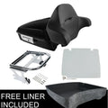 Chopped Trunk Backrest Chrome Mount Rack Plate Fit For Harley Touring 1997-2008