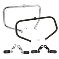 Chrome/Black Engine Guard Crash Bar/Footpeg Fit For Harley Touring 1997-2008 07