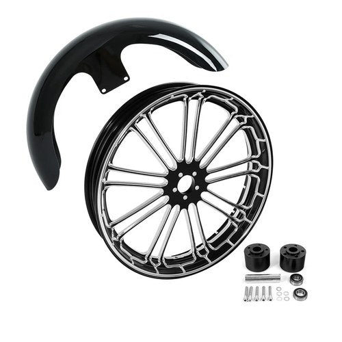 21'' Front Wheel Rim Hub Dual Disc & Front Fender Fit For Harley Touring 1997-13