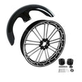 21'' Front Wheel Rim Hub Dual Disc & Front Fender Fit For Harley Touring 1997-13