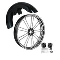 23x3.5'' Front Wheel Rim Dual Disc Hub + Fender Fit For Harley Touring 1997-2013