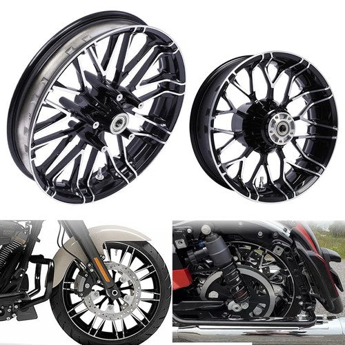 21" Front & 18'' Rear Wheel Rim Fit For Harley Touring Road Glide King ABS 09-23