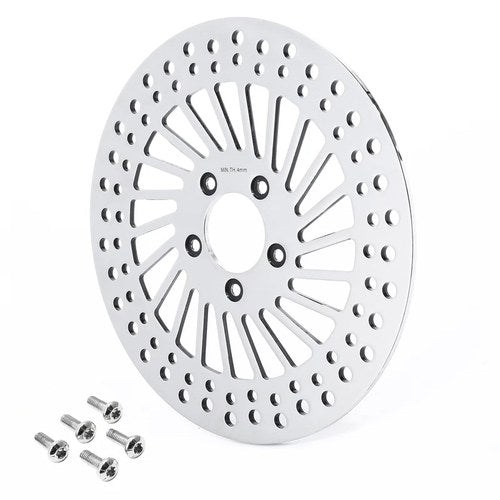 11.8" Front Disc Brake Rotor & Bolts Fit For Harley Touring Road Glide 2008-2023