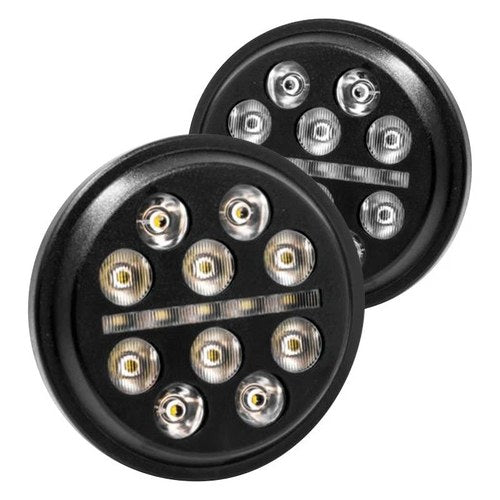 For Indian Roadmaster 15-19 Buck-Shot 4.5" Round LED Passing Lamps