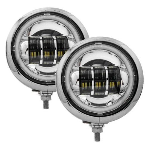 For Harley-Davidson Electra Glide 97-19 Passing Lamps Full Halo 4.5" 2x30W Round