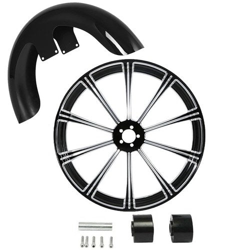 21" Front Fender Wheel Rim Dual Disc Hub Fit For Harley Road Glide King 1997-13