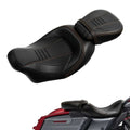 Black+Orange Driver Passenger Pillion Seat Fit For Harley Touring Cvo 2009-2023
