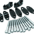 BikeMaster Aluminum Handlebar Risers 1-1/8 inch Black for Powersports