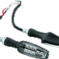 BikeMaster For 8 LED Turn Signals Pair - Black, Flexible Stem, Amber Lights