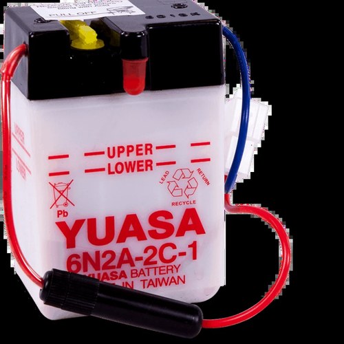 Yuasa For 6N2A-2C-1 Conventional 6-Volt Powersports Battery With Extra Plates