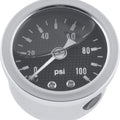 For Biker's Choice 0-100 PsI Oil Pressure Gauge With Carbon Face And stainless