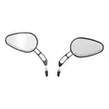 Motorcycle 8mm Rear View Mirrors Fit For Harley Softail Slim Fls Fat Boy Touring